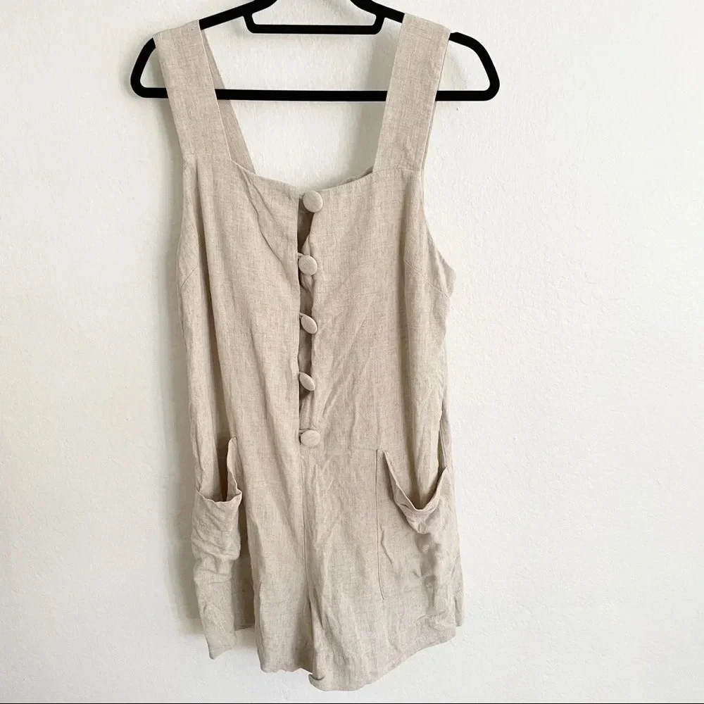 Topshop | linen romper - Picture 2 of 7